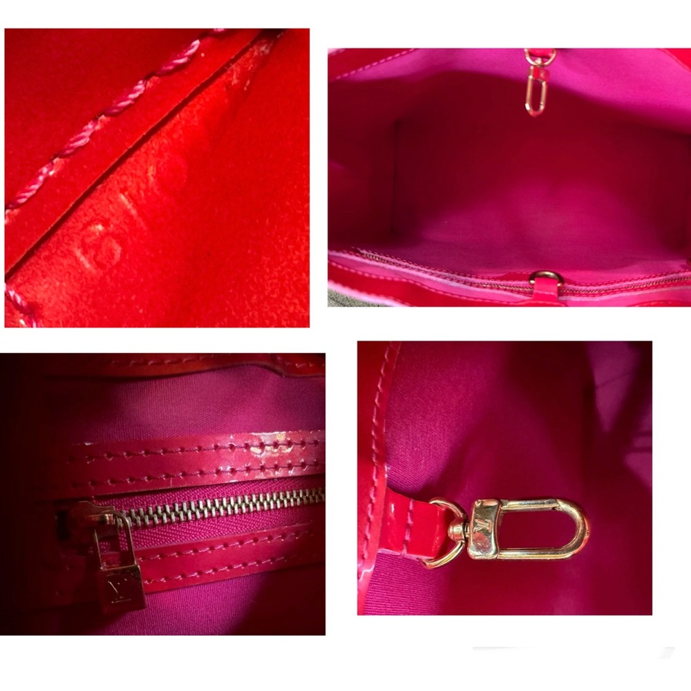🌟 Louis Vuitton LV Vernis Monogram Ombré Degrade Wilshire PM Red w/ COA❤️ - Picture 8 of 11